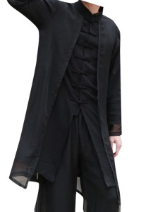 Online Custom fashion youth Kungfu shirt Han suit men's Chinese Style Men's costume ancient style ancient costume long shirt Chinese style robe linen suit Kungfu SHIRT CREW drama suit  SKF006 detail view-1